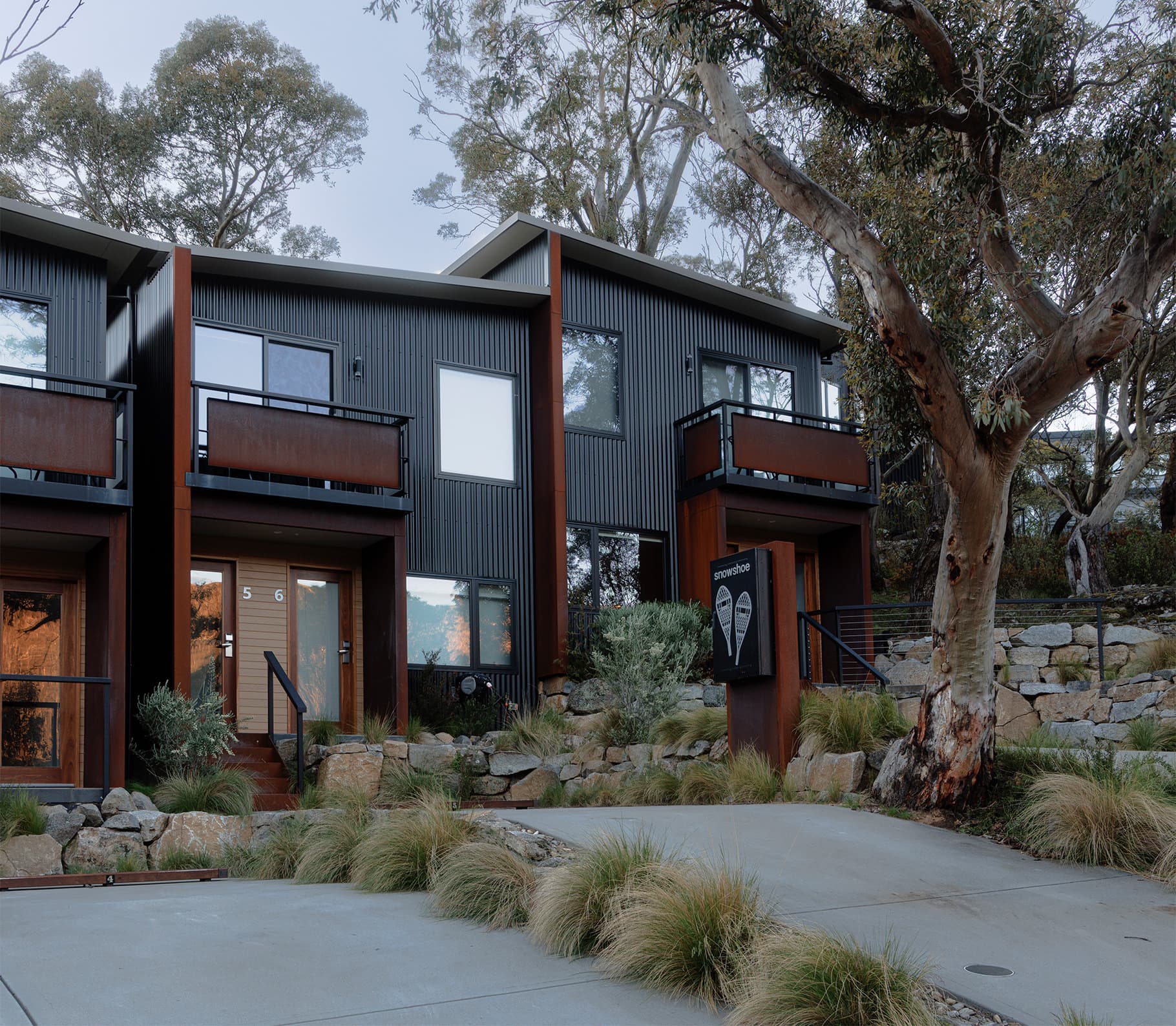 Tiered Rock Retaining Walls - Lake Crackenback