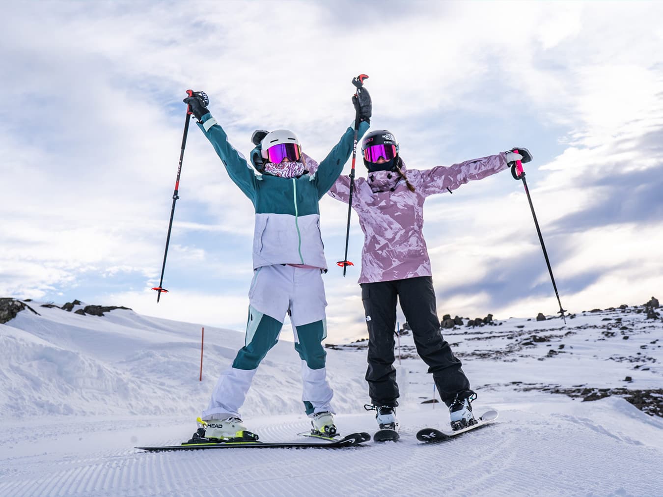 Two Female Skiiers Thredbo Resort